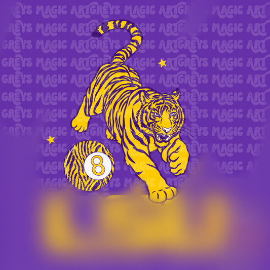 Tiger 8ball Louisiana State PNG