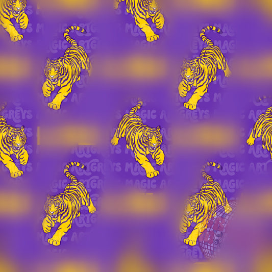 Purple Gold Louisiana State Tiger Seamless File