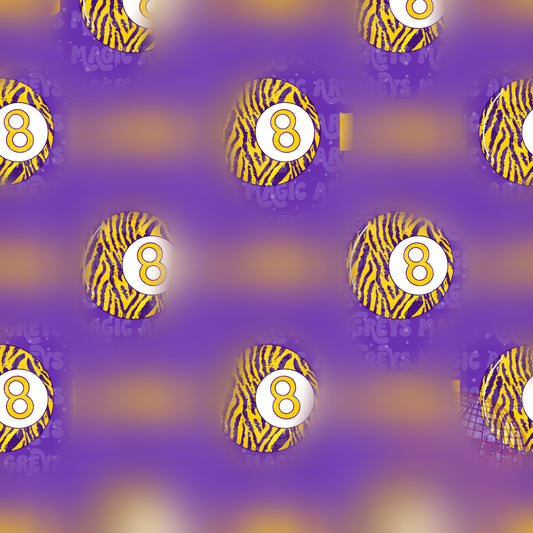 Purple Gold Tiger Striped 8Ball Louisiana State Seamless File