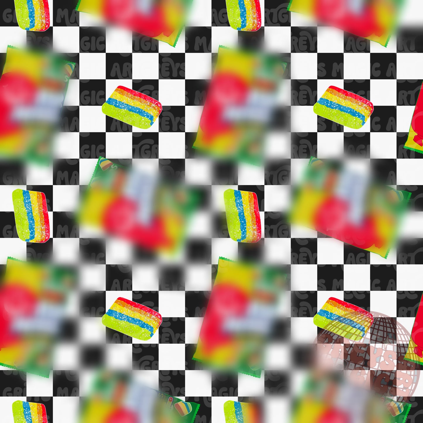 Retro Rainbow Stripe Candy Seamless File