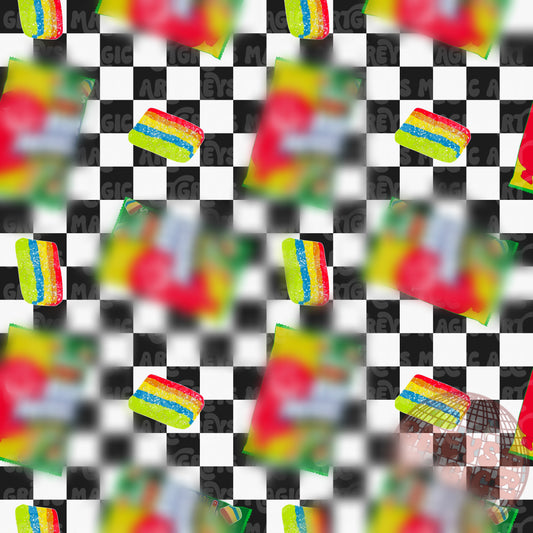 Retro Rainbow Stripe Candy Seamless File