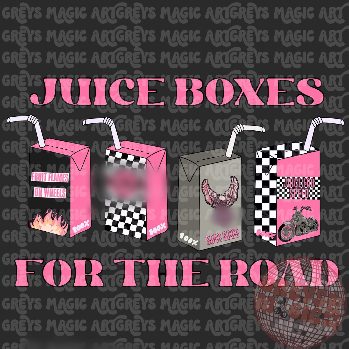 Pink Juice Boxes For The Road PNG