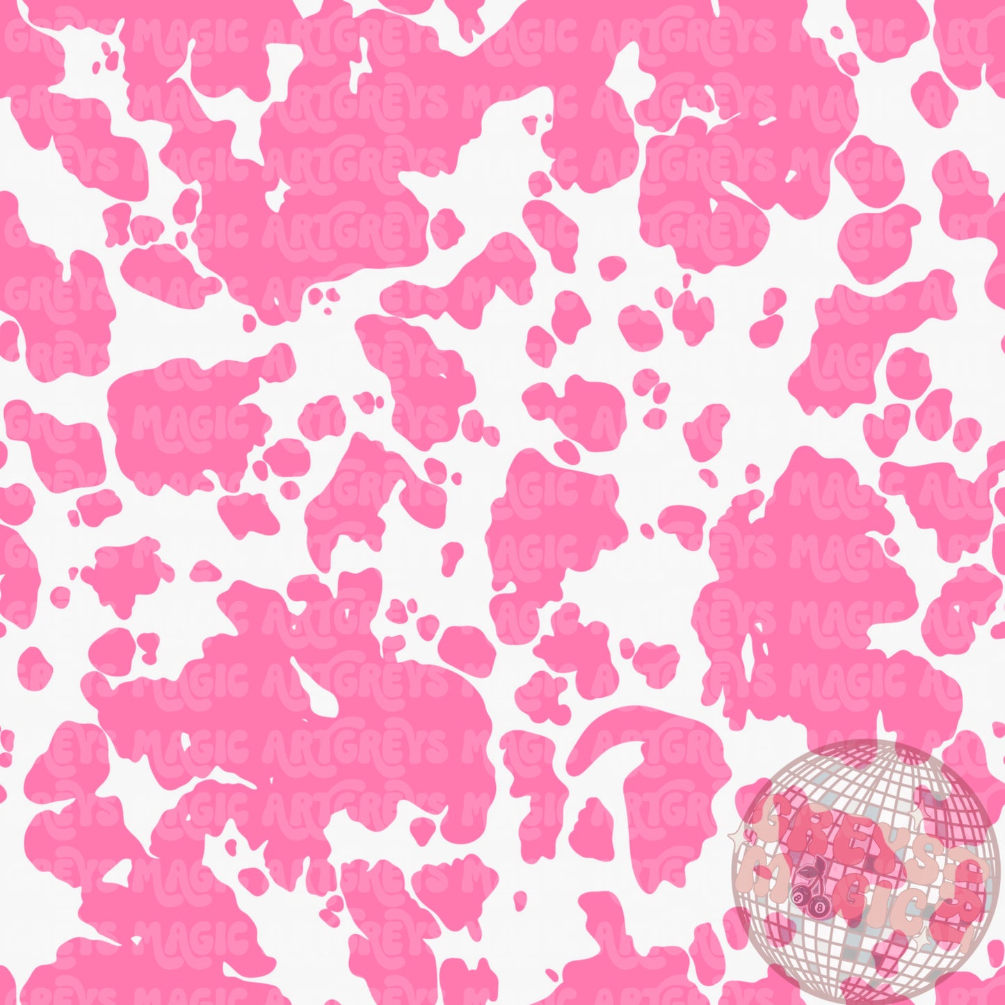 Besties For The Resties Pink Cowprint Coord Seamless File