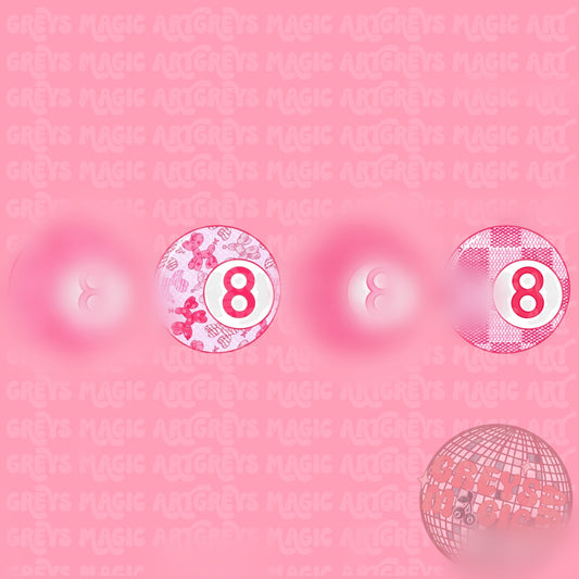 Pink Boujee 8Ball PNG