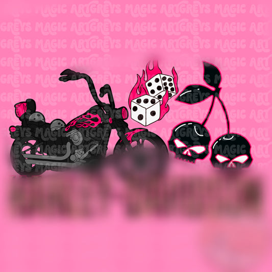 Pink Motorcycle PNG