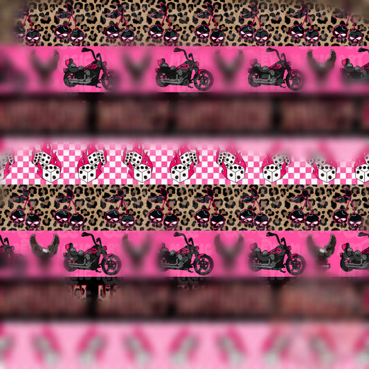 Pink Motorcycle Cheetah Pink Checkered Seamless File