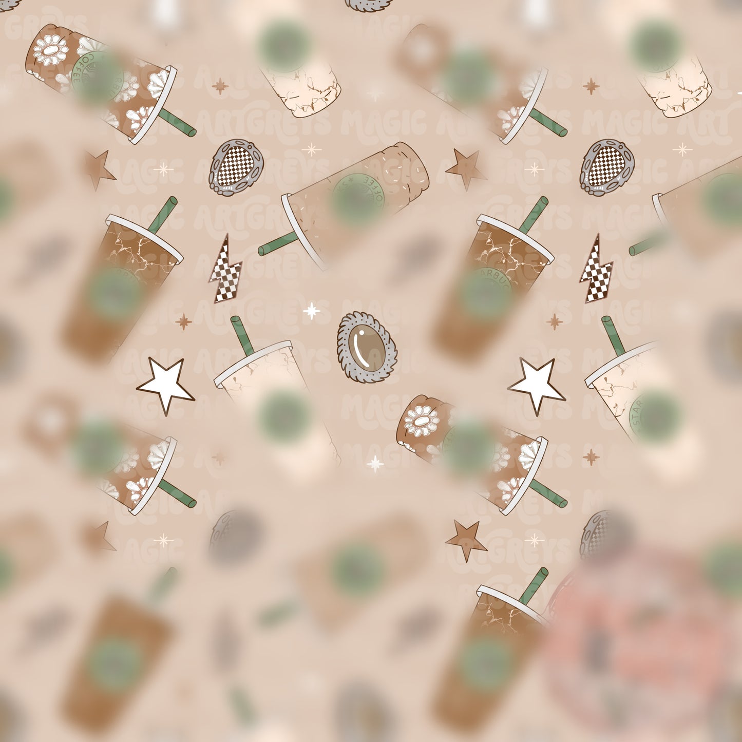Neutral Star Coffee Seamless File
