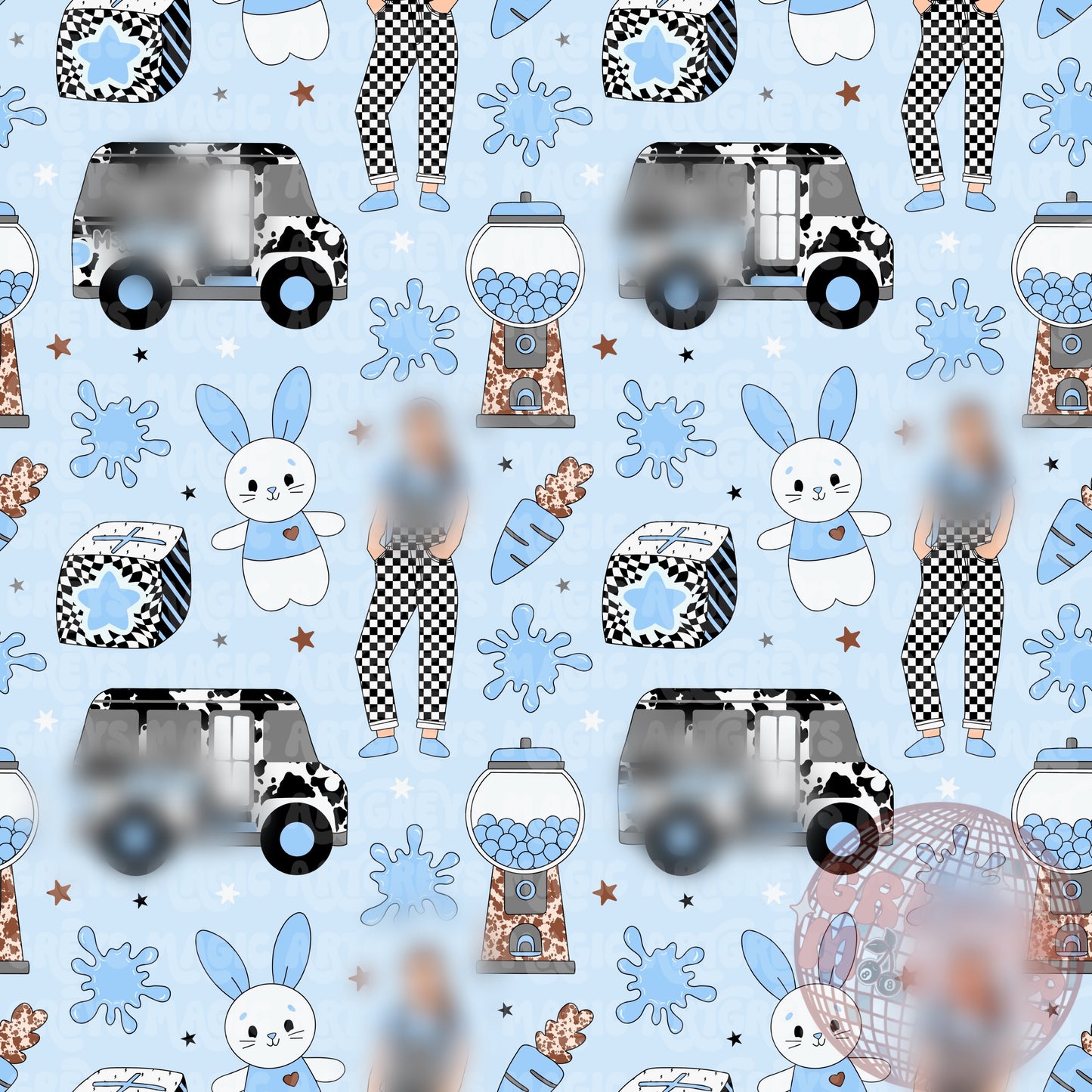 Boy Retro Western Rachel Seamless File