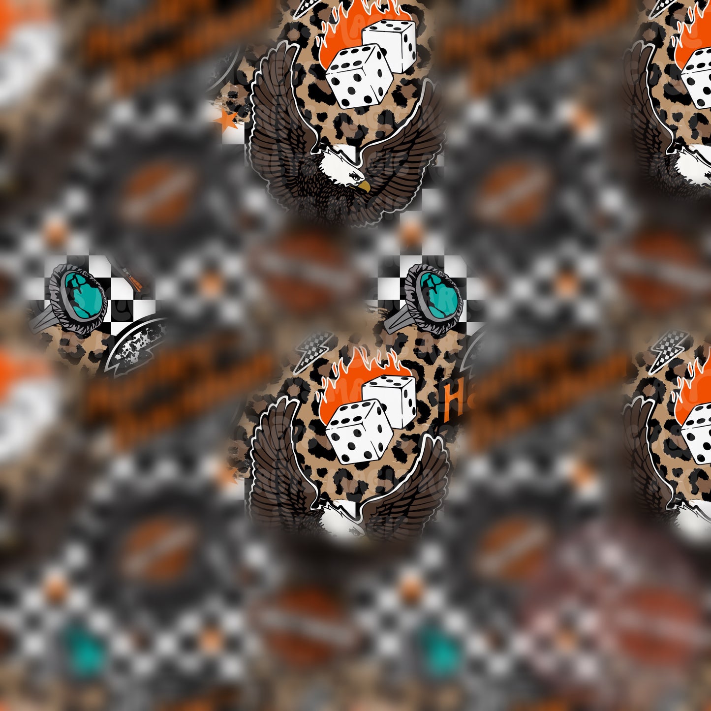 Cheetah Checkered Motorcycle Jacket Seamless File