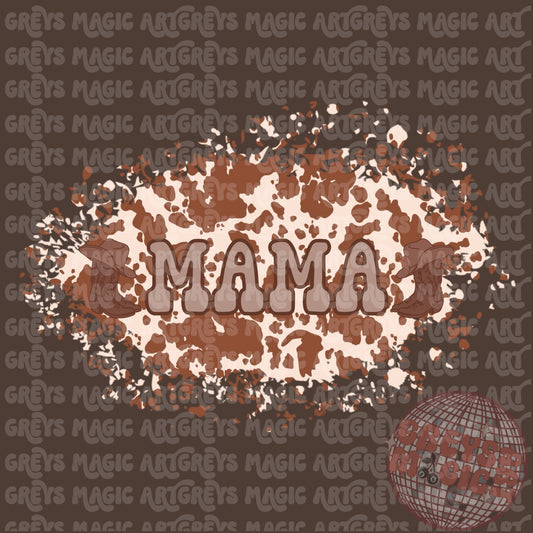 Brown Cowhide Mama PNG