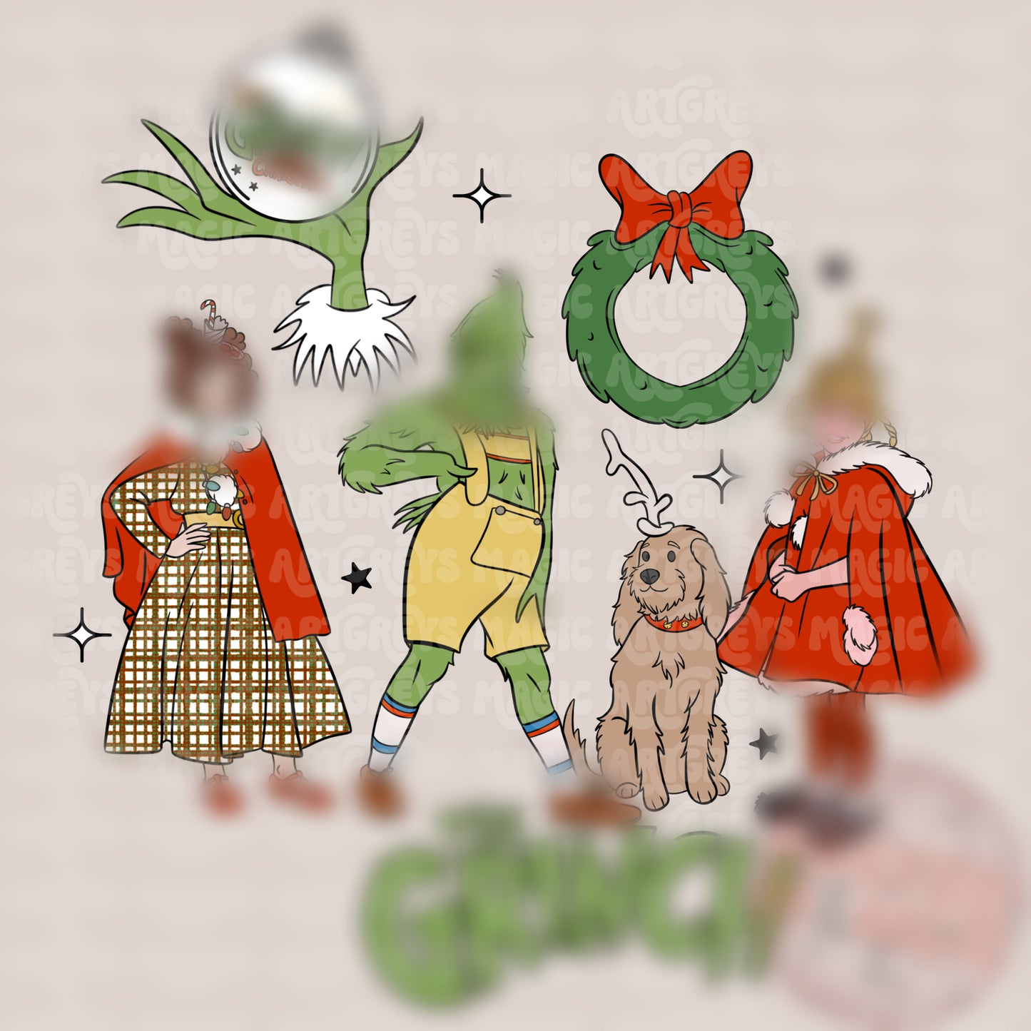 Mean Man Christmas PNG