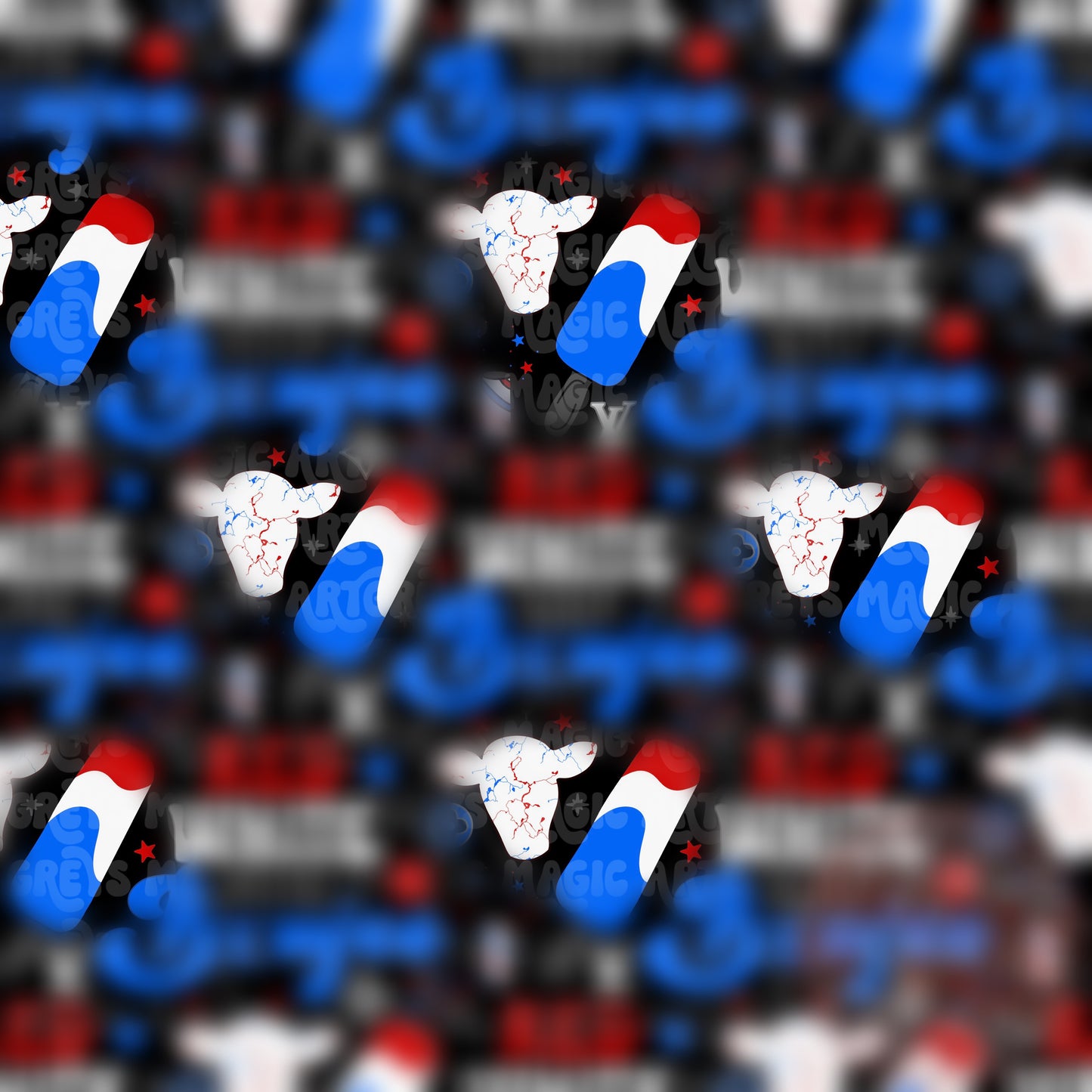 Red White And Boujee Seamless File