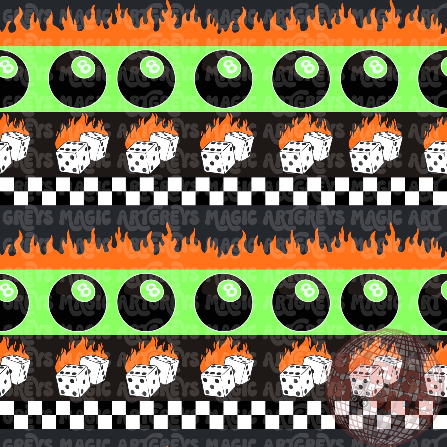 Green Dude Retro Vibe Stripes Seamless File