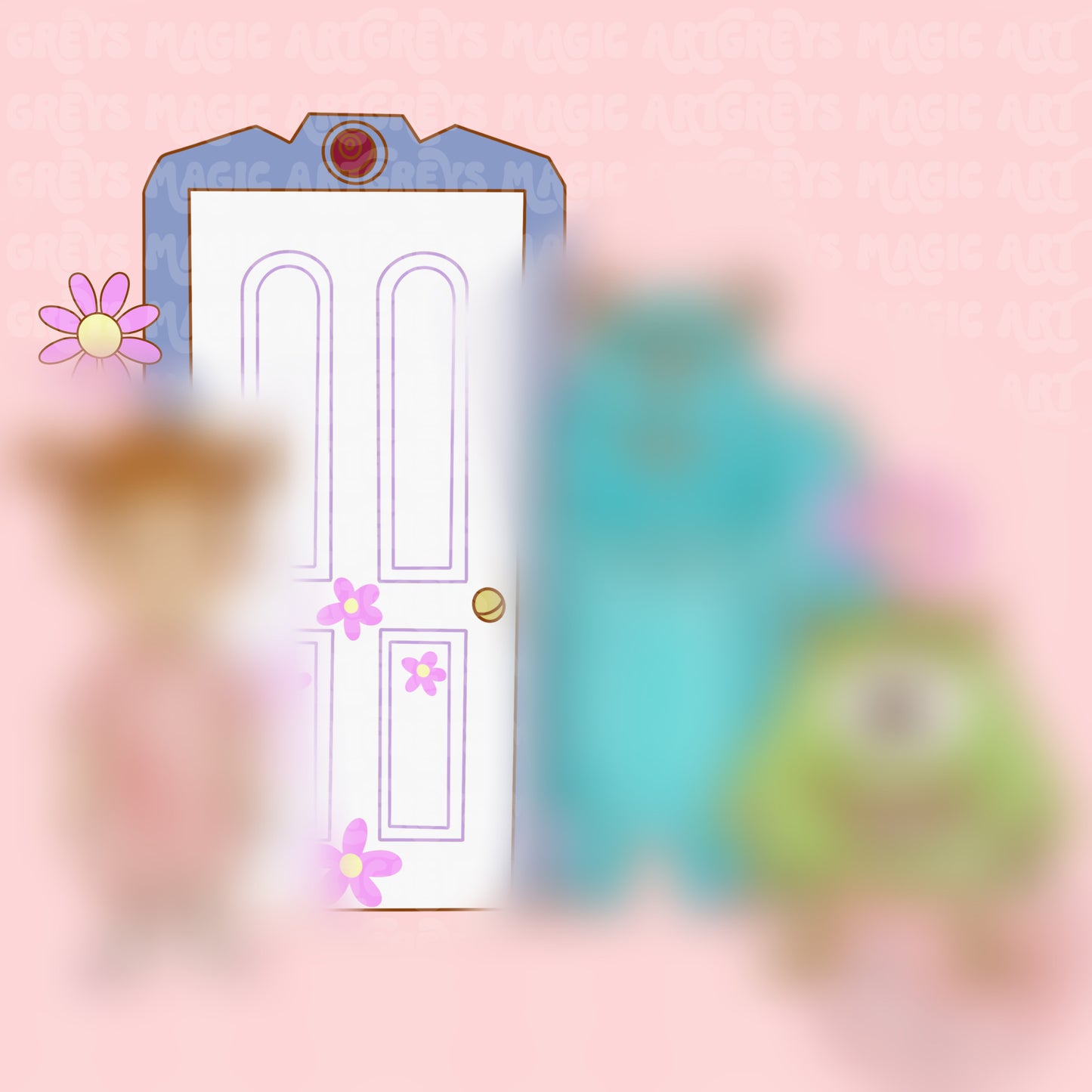 Girl Boo And Monster PNG