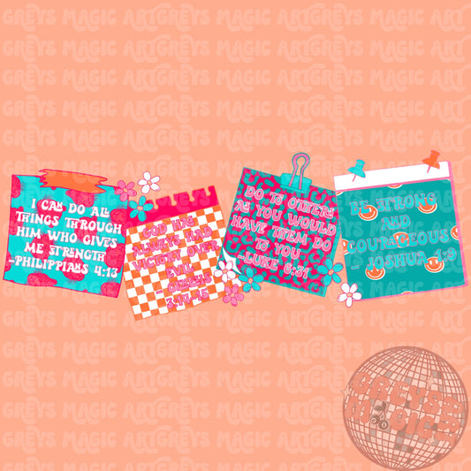 Motivational Sticky Notes PNG