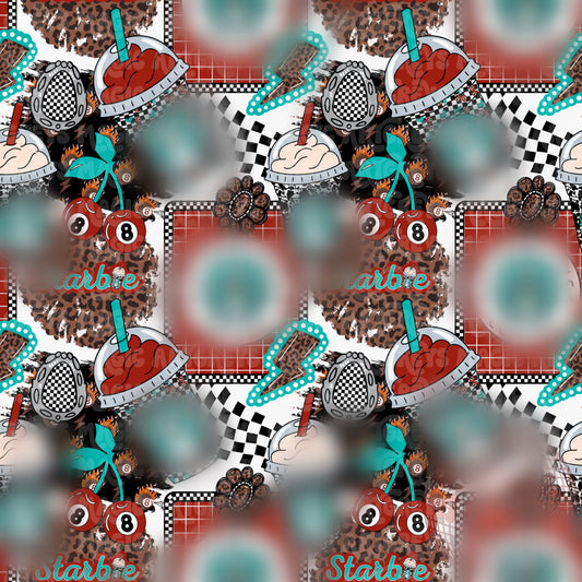 Retro Western Starbies Seamless File