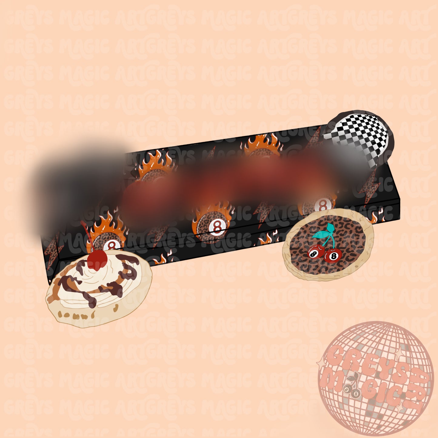 Retro Cookie Crumbles PNG