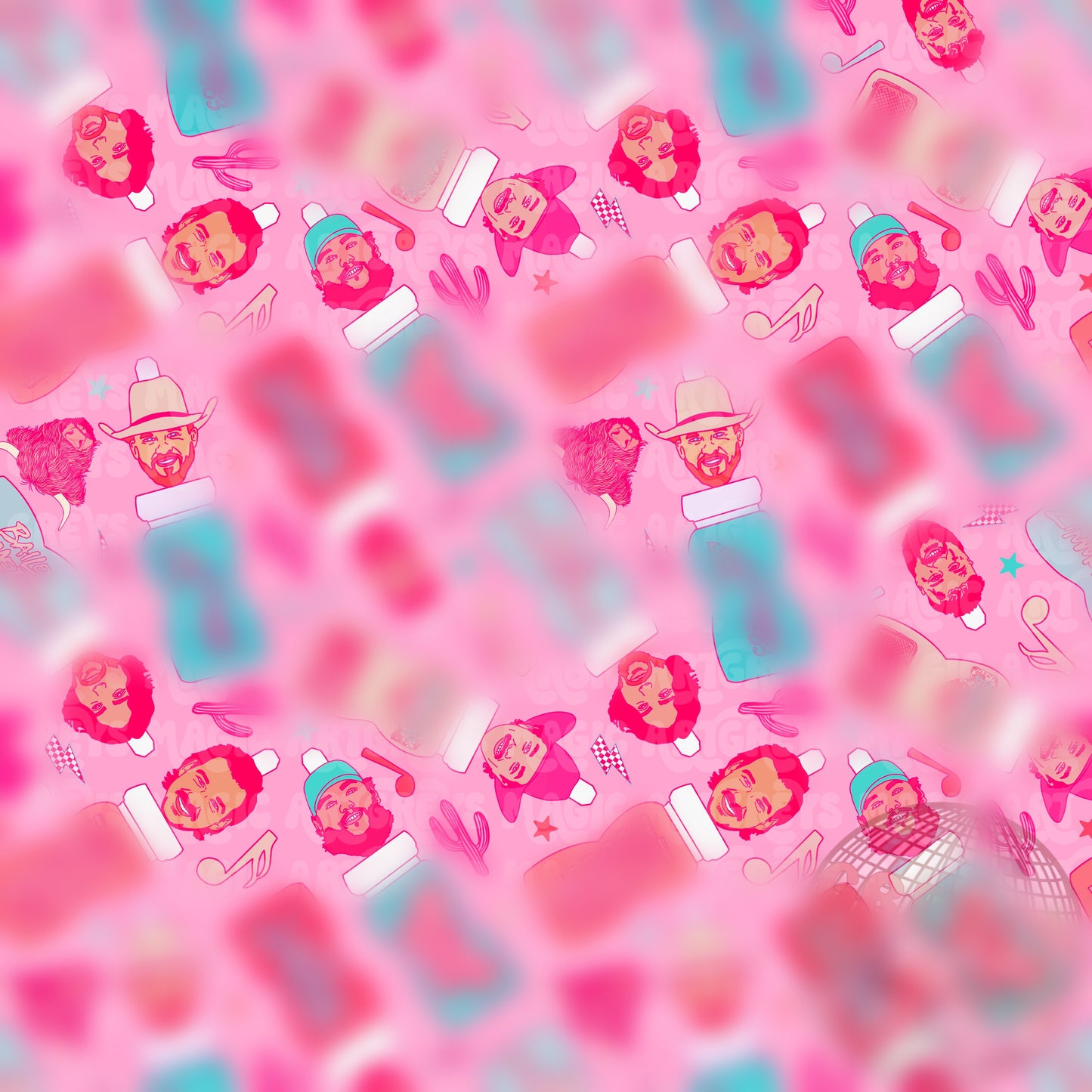 Pink Male Country Juices Seamless File