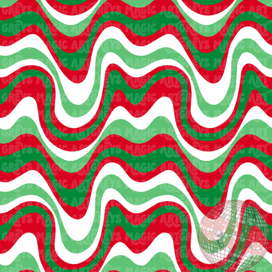 Groovy Christmas Swirl Seamless File