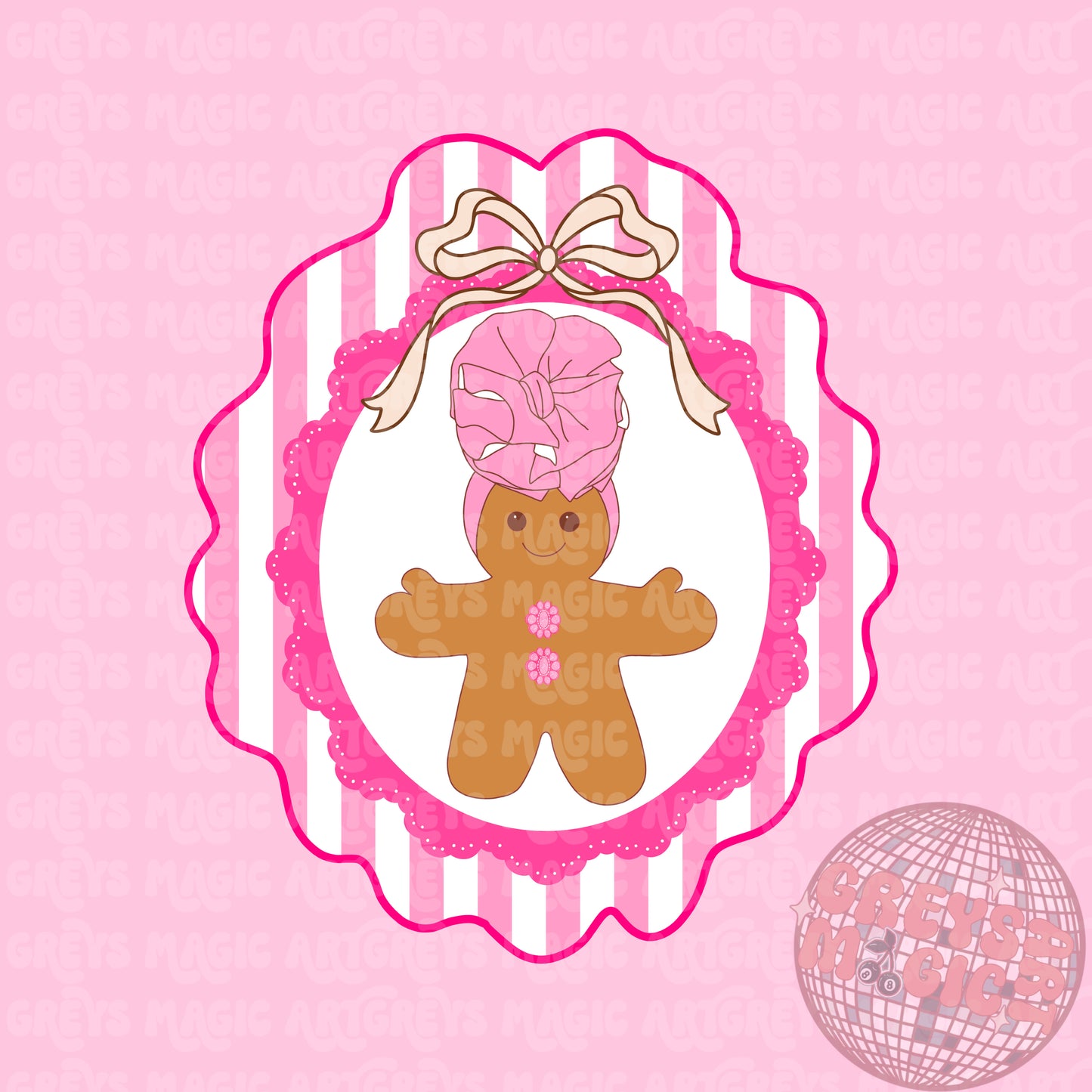 Pink Gingerbread Lady PNG