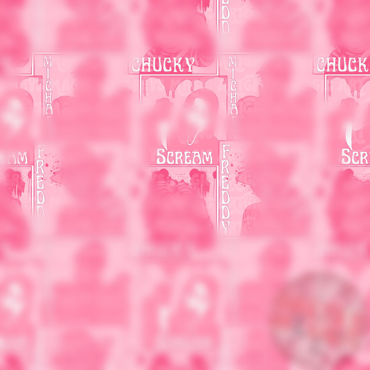 Pink Horror Movie Seamless File