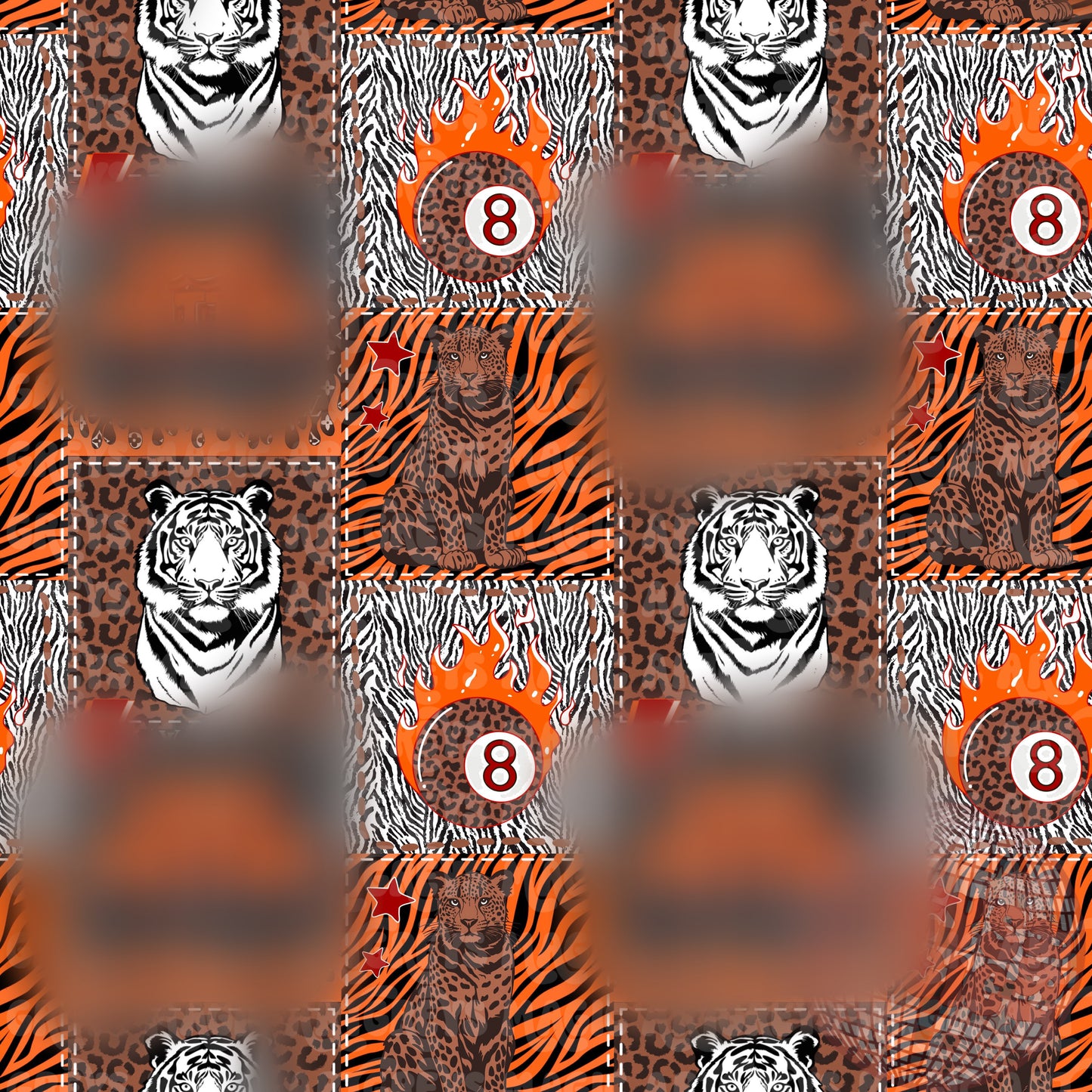 Boujee Leopard White Tiger Seamless File