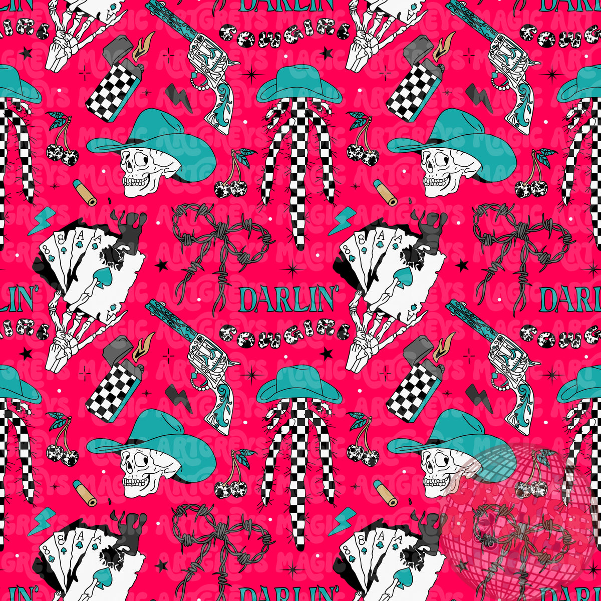Punch Darlin Cowgirl Seamless File