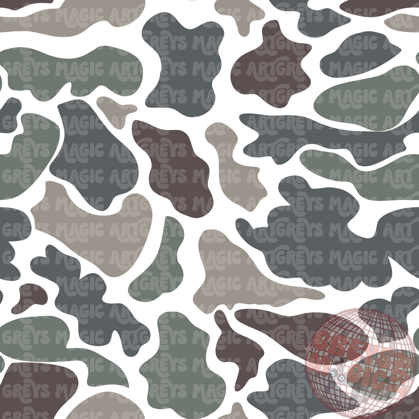 Muted White Camo Seamless File