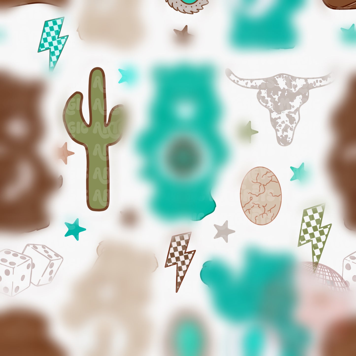 Western Bear That Cares Seamless File