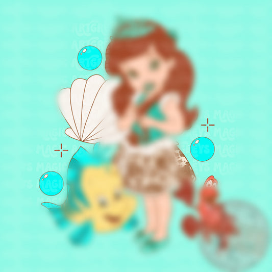 Baby Western Mermaid Princess PNG