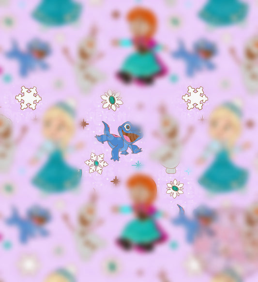 Western Snowflake Froze Baby Princesses Seamless File