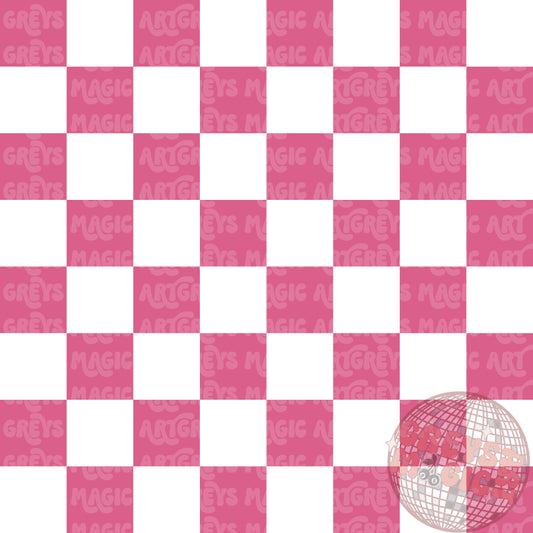 Pink and White Checkered Seamless File