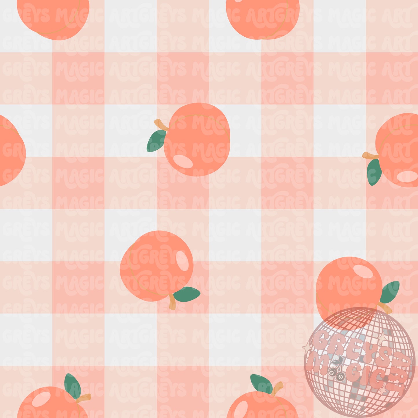 Peach Gingham Seamless File
