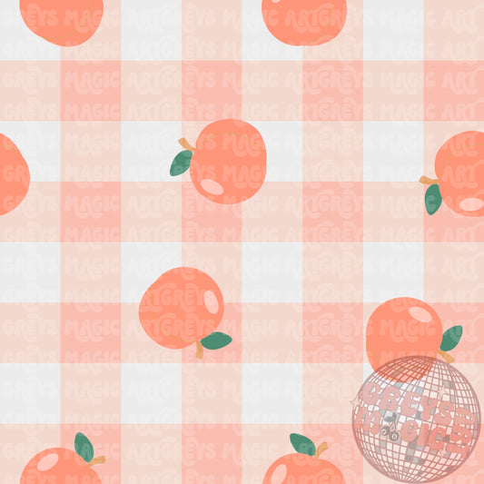 Peach Gingham Seamless File