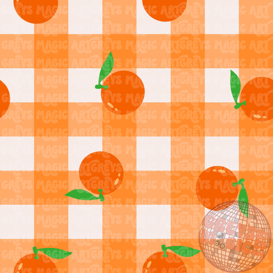 Orange Gingham Seamless File