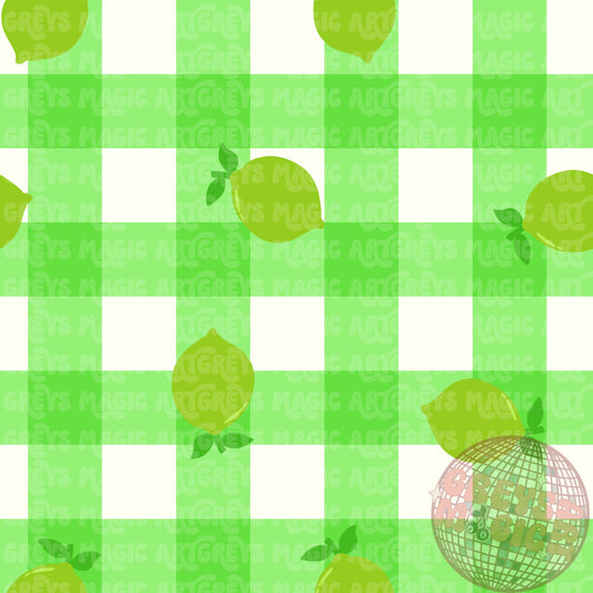 Lime Gingham Seamless File