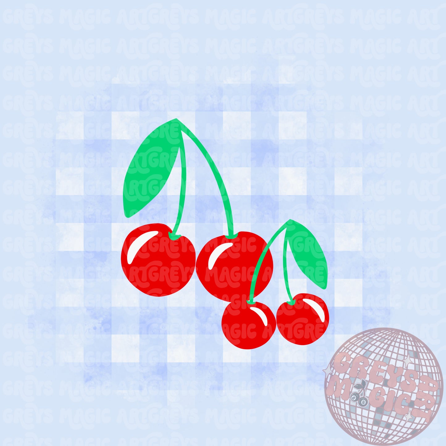 Cherry Gingham PNG
