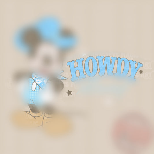 Blue Howdy Mouse PNG