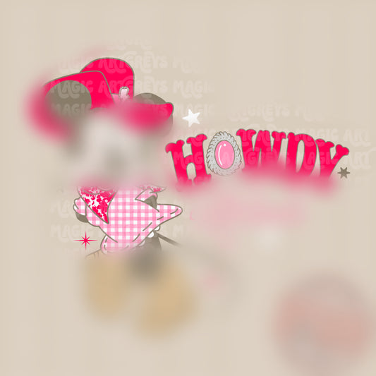 Pink Howdy Mouse PNG
