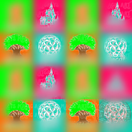 Neon Theme Park Seamless File