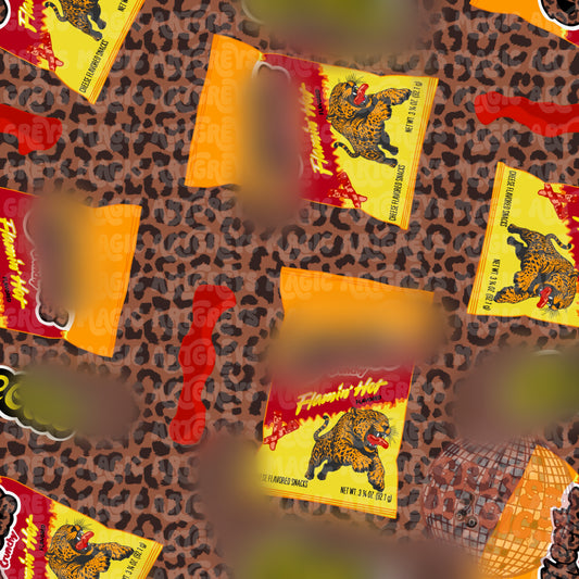 Cheetah Retro Hot Chips Seamless File