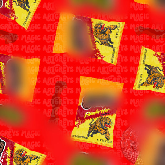 Red Retro Hot Chips Seamless File