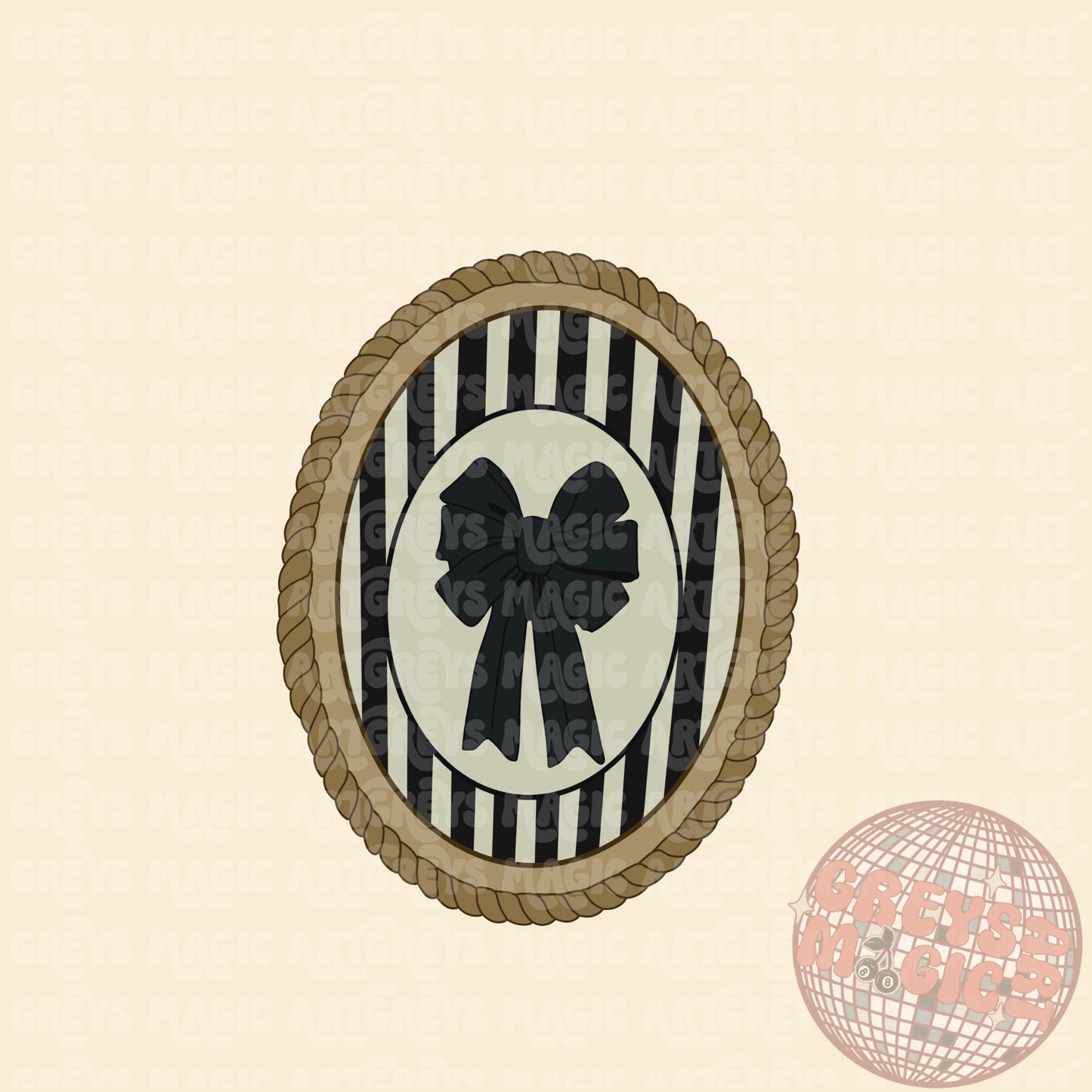 Coquette Bow Mirror PNG