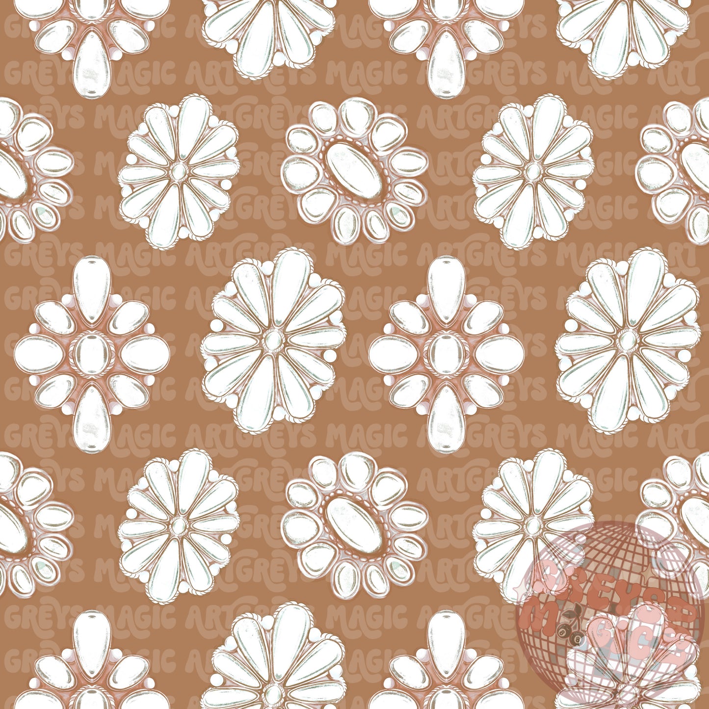 White Concho Seamless File