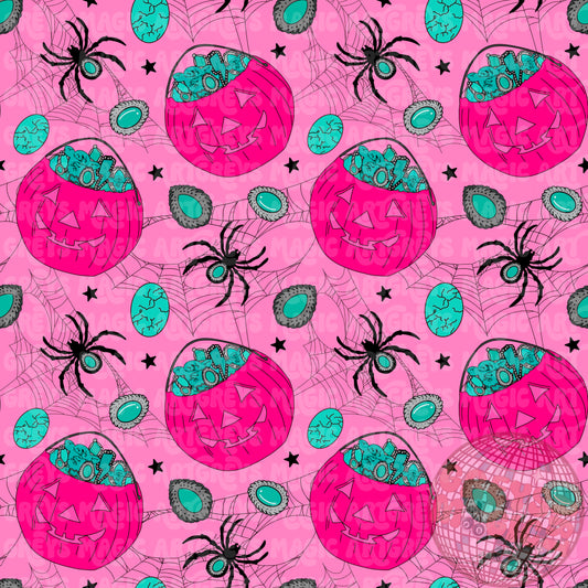 Concho Pink Pumpkin Basket Seamless File