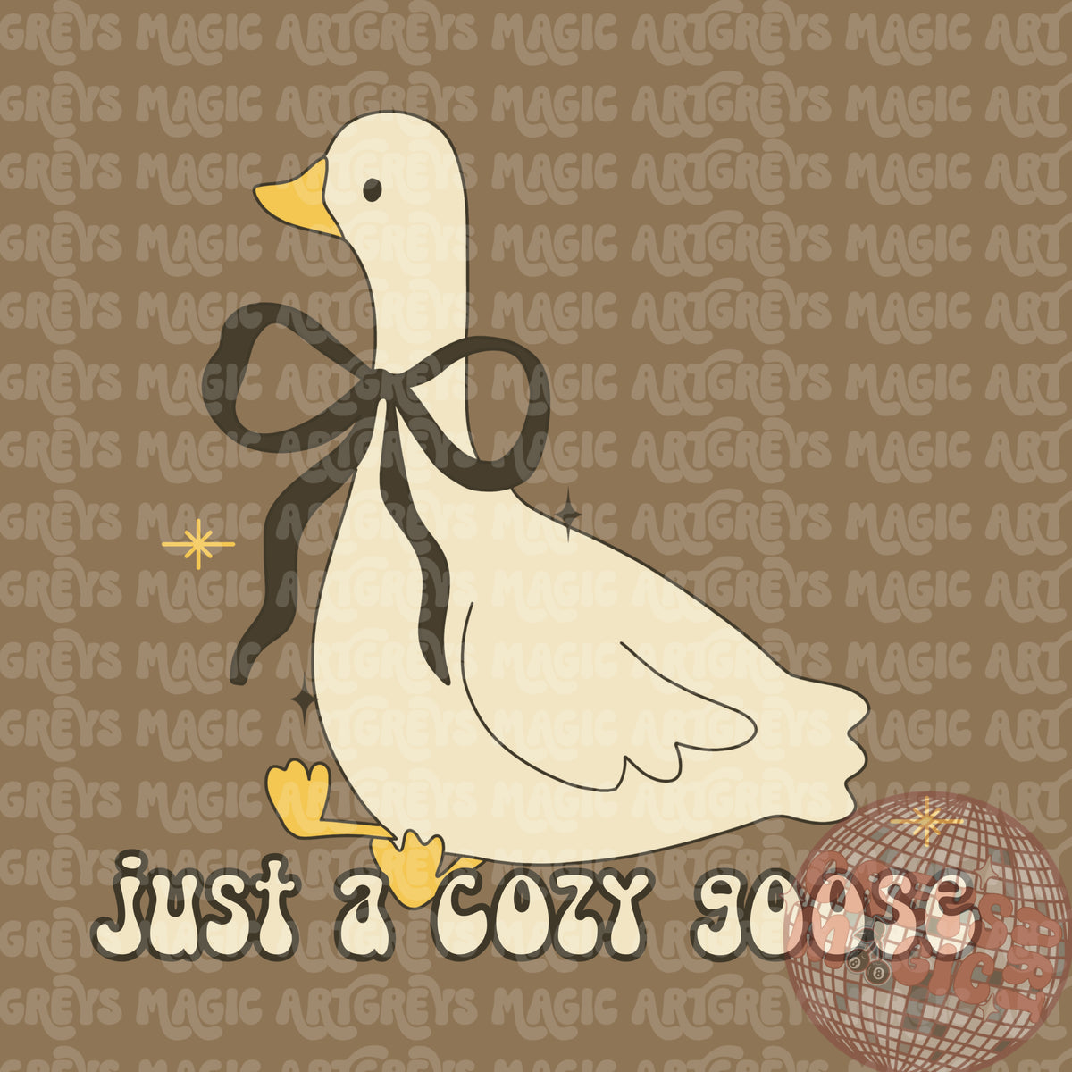 Just A Cozy Goose PNG