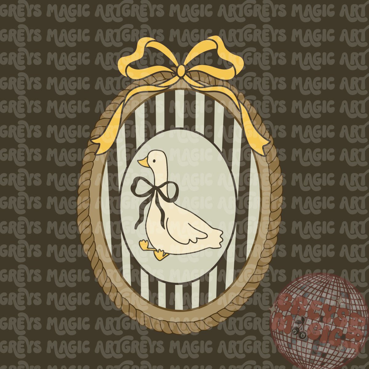 Vintage Goose Mirror PNG