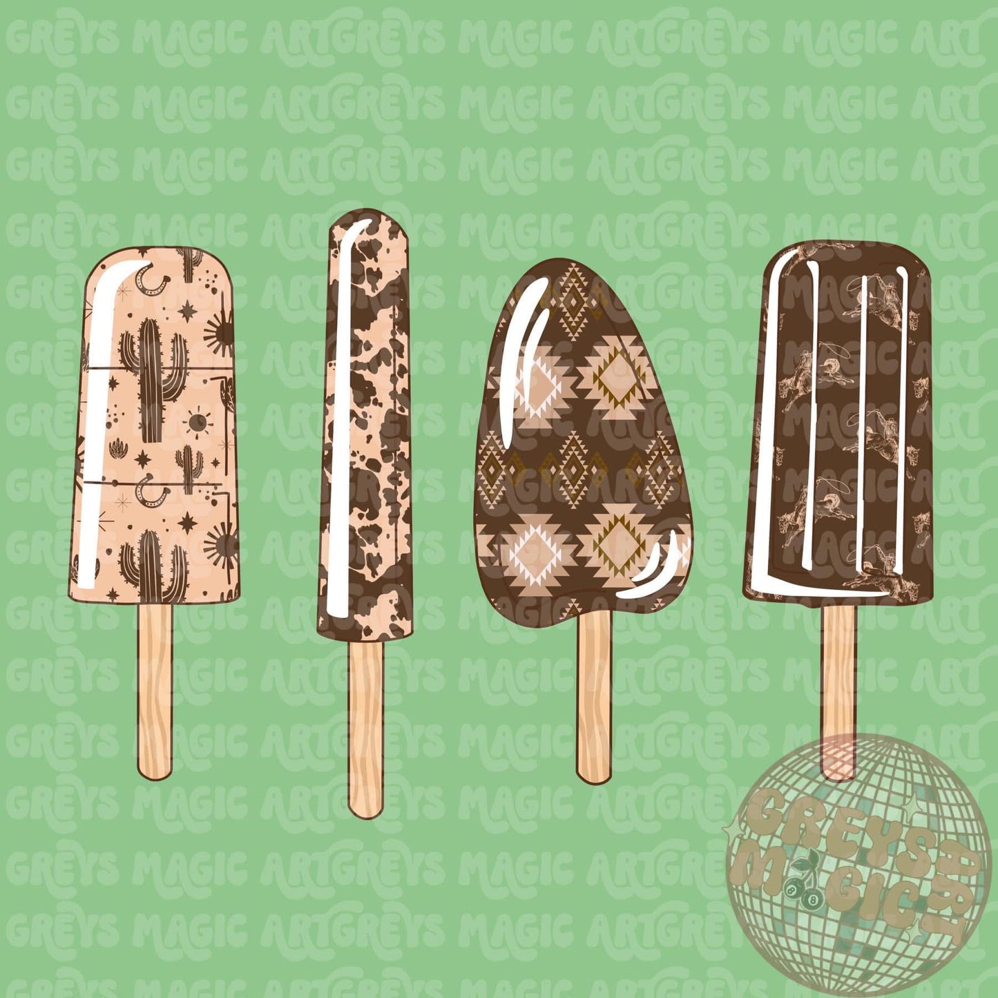 Cowboy Popsicles PNG