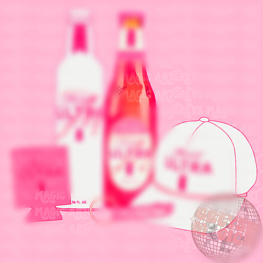 Pink M Ultra Beer PNG