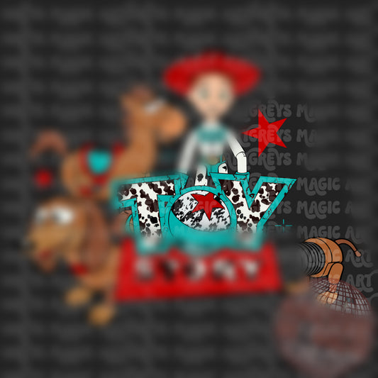 Cowgirl And Bullseye Western TS PNG